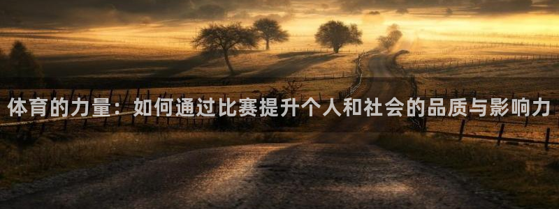 球王会体育：体育的力量：如何通过比赛提升个人和社会的品质与影响力