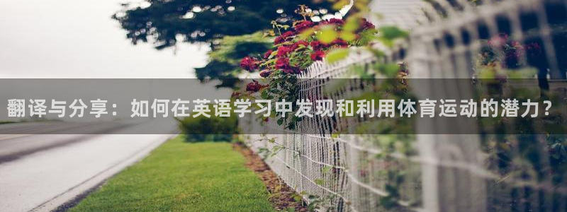 球王会体育：翻译与分享：如何在英语学习中发现和利用体育运动的潜力？