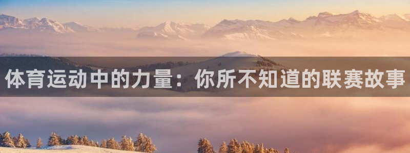 球王会体育：体育运动中的力量：你所不知道的联赛故事